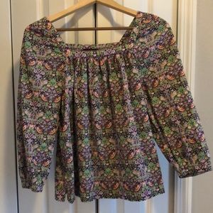 J. crew liberty art fabrics penny top